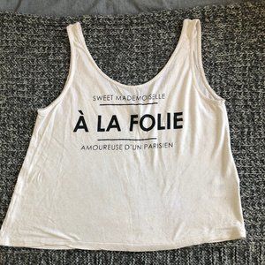 H&M - CropTop "A la folie amoureuse d’un parisien"